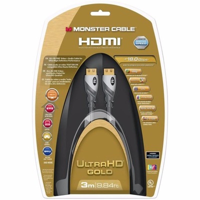 Przewód HDMI Monster Cable Gold UHD 3m