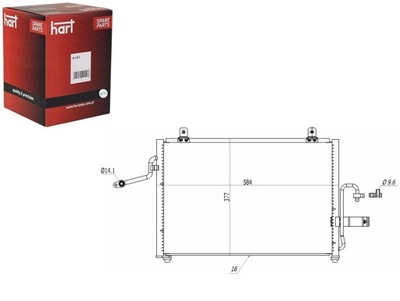 KONDENSATORIUS KONDENSATORIUS KONDICIONAVIMO TACUMA 1.6 2.0I 00- HART 