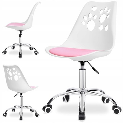 Krzesło Fotel biurkowy różowy