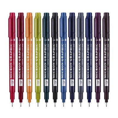 12 Retro Colors Needle Tube Pen Set Water-based Color Children's