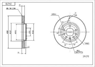 HAM.TARCZA /P/VECTRA 95- 288/25/21