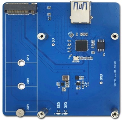 Moduł rozszerzający dysk M.2 NVMe 2280 SSD do Raspberry Pi 4B USB 3.0