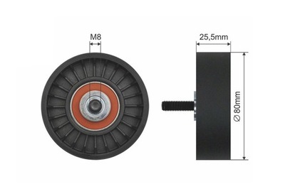 ROLLO TENSOR CORREA WIELOROWKOWEGO MERCEDES 124 (C124), 124 T-MODEL (S124  