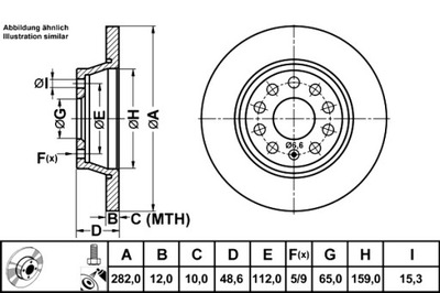 ATE DISCOS DE FRENADO 2SZT. PARTE TRASERA AUDI A3 Q3 SEAT ALHAMBRA ALTEA ALTEA  