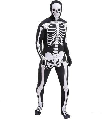 Strój szkieletor szkielet kościotrup kombinezon halloween L