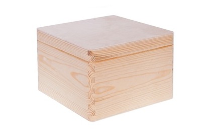 PUDEŁKO kwadratowe drewniane Skrzynka 20x20 eko