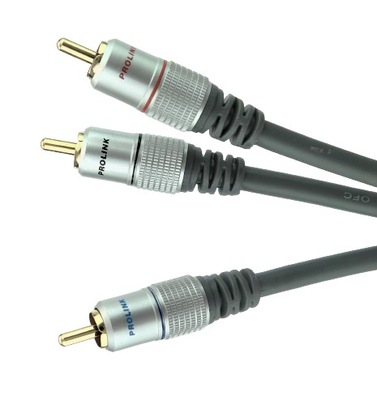 KABEL 1RCA - 2RCA PROLINK TYPU Y DO SUBWOOFERA 3m