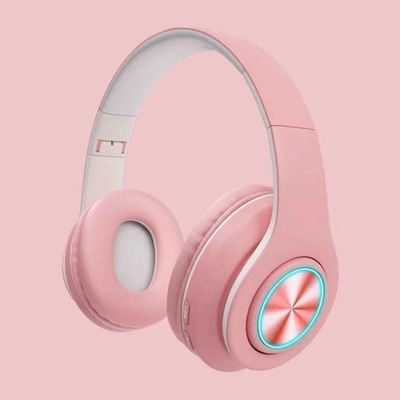 Pink Headphones Blutooth Headsets Gamer Su Earbuds