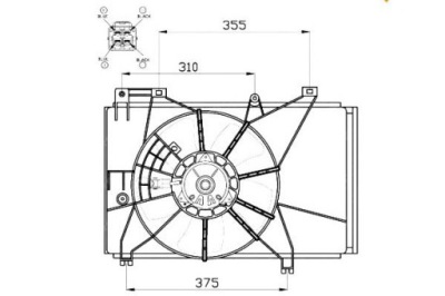 Nrf вентилятор радіатора з корпус mazda 2 1.3/1 фото №1