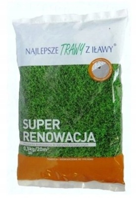 MIESZANKA TRAW SUPER RENOWACJA 0,5 KG IŁAWA