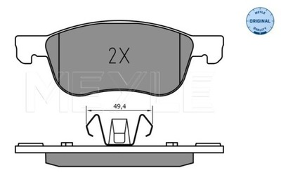 MEYLE КОЛОДКИ ГАЛЬМІВНІ ПЕРЕД FORD FIESTA VII 1.0-1.5D 05.17-