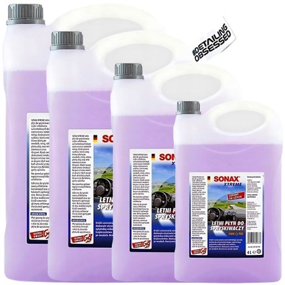 РІДИНА DO ОМИВАЧА LETNI SONAX NANOPRO 4X4000ML GOTOWY DO UŻYCIA PACHNĄCY