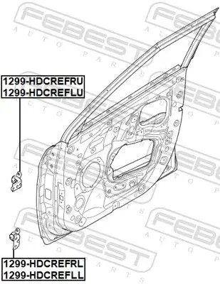 Febest 1299-hdcrefru петля двері фото №1