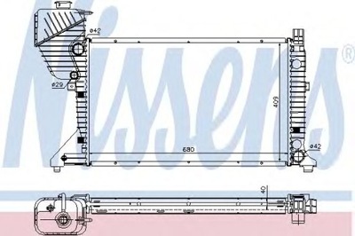 RADUADOR DEL MOTOR NISSENS 62519A MERCE SPRINTER  