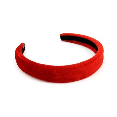 Opaska czerwona pluszowa