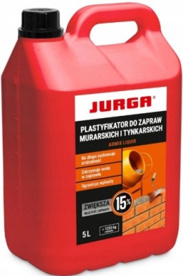 JURGA ADMIX LIQUID PLASTYFIKATOR W PŁYNIE DO ZAPRAW CEMENTOWYCH 5L