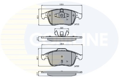 КОЛОДКИ ТОРМОЗНЫЕ COMLINE (ODP.GDB1808) RENAULT 07-