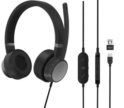 Lenovo Zestaw słuchawkowy Go Wired ANC (czarny) 4XD1C99223