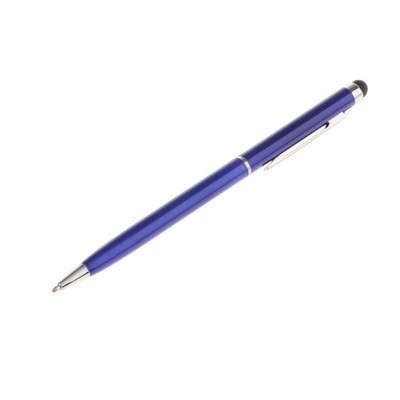 Uniwersalny, metalowy, pojemnościowy rysik do ekranów dotykowych, cienki długopis do telefonu w kolorze niebieskim