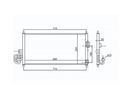 Радіатор кондиціонера nissan primera p12 02- nowa фото №1
