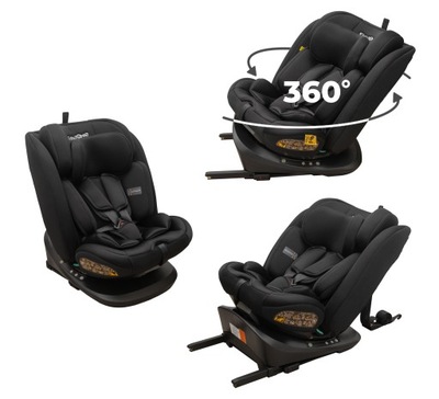 КРЕСЛО АВТО KIDS ZONE I-SIZE ПОВОРОТНЫЙ 360° ISOFIX 40-150 CM 0-36 KG фото