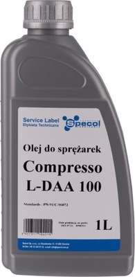 OLEJ SPECOL COMPRESSO L-DAA 100 1L / DO SPRĘŻAREK
