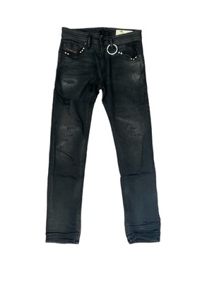 Spodnie jeansy męskie DIESEL czarne W28 L32