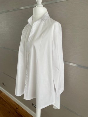 długa asymetryczna koszula biała na plażę r. 40