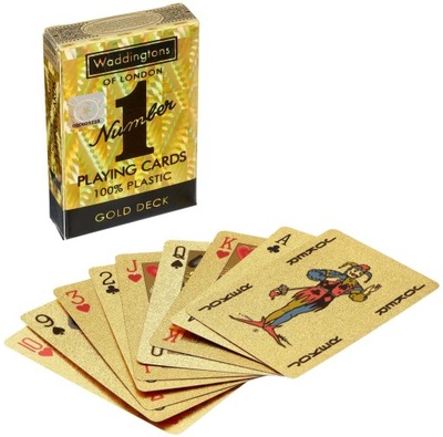 WADDINGTONS NO.1 GOLD DECK ZŁOTA TALIA 54 KARTY