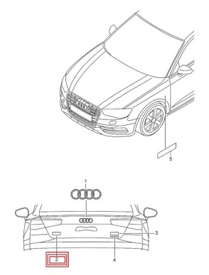 ЭМБЛЕМА БАГАЖНИКА AUDI A7 RS7 2011-2017 ХРОМ фото