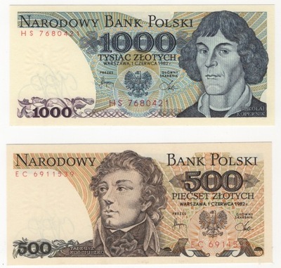 POLSKA PRL ZESTAW BANKNOTÓW 2 szt bardzo ładne