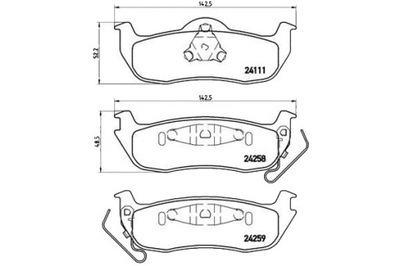 Тормозные колодки тормозной. jeep grand cherokee 05-1 фото №1