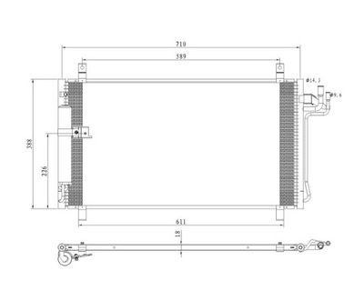 RADUADOR DE ACONDICIONADOR NISSAN INFINITI G35 03-  