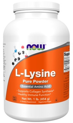 NOW Foods L- LIZYNA l-lysine CZYSTA STAWY 454g