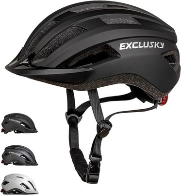 Exclusky kask rowerowy 56/61 cm czarny