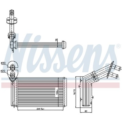 WYMIENNIK CIEPLA, CALEFACCIÓN INTERIOR NISSENS 73973  