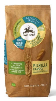 MAKARON (Z PŁASKURKI) FUSILLI BIO 500 g ALCE NERO