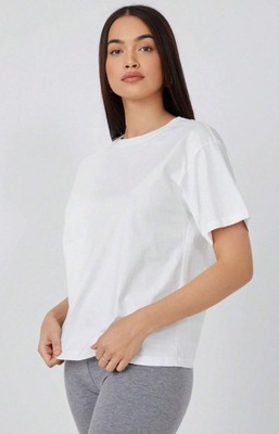 SHEIN T-SHIRT BAWEŁNIANY BIAŁY GŁADKI 38 V7B