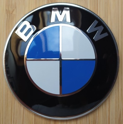 BMW EMBLEMA INSIGNIA LOGOTIPO CROMO NEGRO NIEB 82MM  