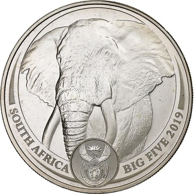 Południowa Afryka, 5 Rand, ELEPHANT, 2019, South A