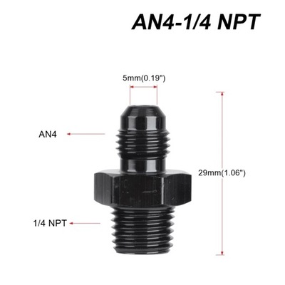 CAR TRAIGHT ADAPTADOR AN TO NPT FITTING AN4 AN6 AN8 AN10 AN12 STRAIGHT~12697  