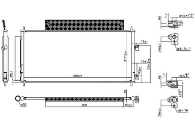 NISSENS KONDENSATORIUS KONDICIONAVIMO HONDA JAZZ III 1.2-1.4 07.08- 