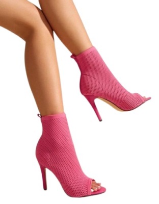 DAMSKIE BOTKI RÓŻOWE WSUWANE SZPILKA 40 1V7K