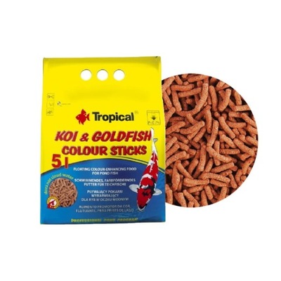 TROPICAL KOI GOLDFISH COLOUR STICKS 5L/400g KOI