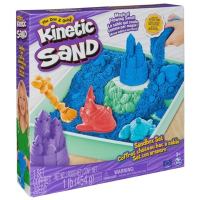 Kinetic Sand - Piasek kinetyczny Piaskownica z niebieskim piaskiem