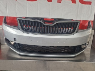 Бампер перед skoda rapid fl решітка радіатора решітка радіатора ґрати протитуманна фара 5ja807221 сріблястий фото №1