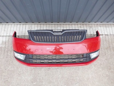 Бампер передний решётка радиатора решётки противотуманные фары skoda rapid 2014r. lf3k оригинал фото №1