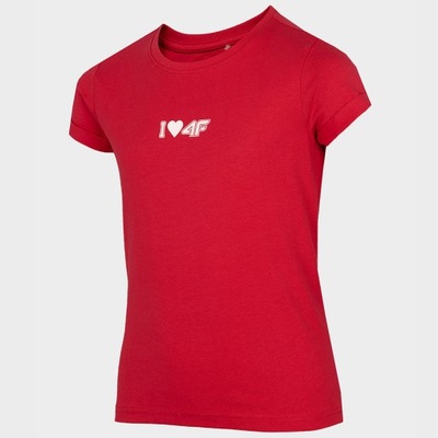 146 cm T-Shirt 4F HJZ22-JTSD005 62S czerwony 146 cm