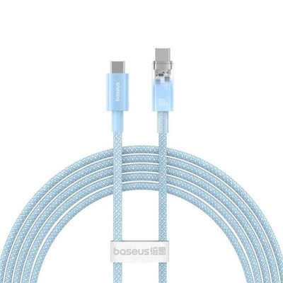 BASEUS kabel Typ C do Typ C Explorer Power Delivery 100W 2m niebieski