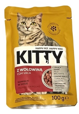 Karma Kitty Saszetka 100g Kawałki w Sosie Wołowina